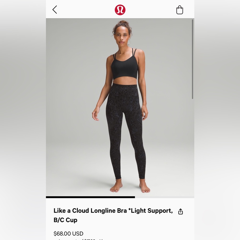LULULEMON like a cloud bra LIKE NEW!